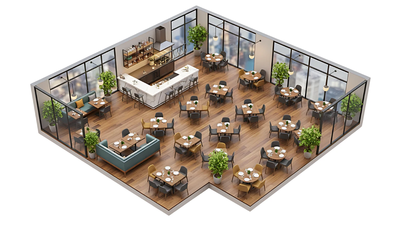 restaurant layout design works