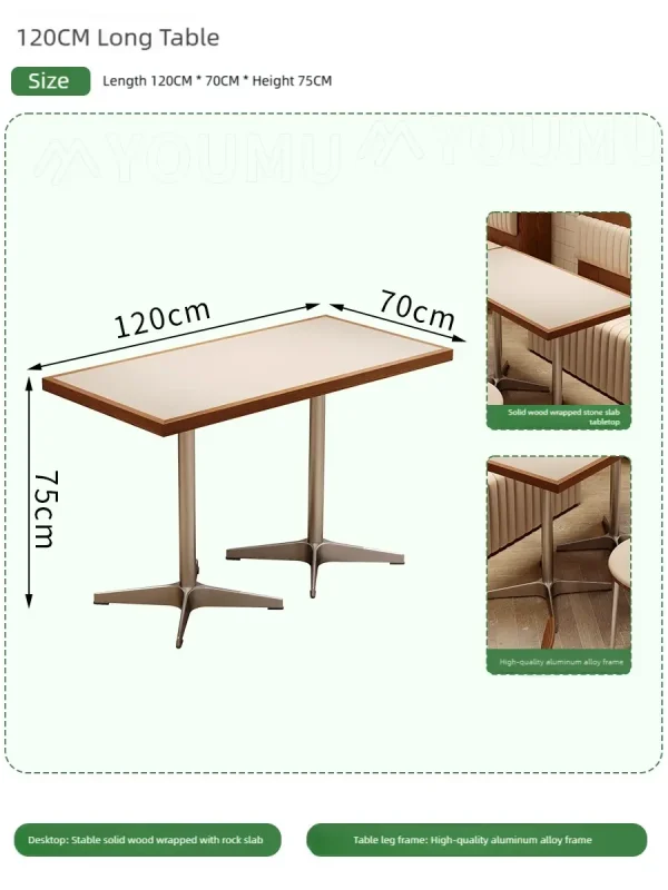120-70cm restaurant rectangular table dimensions