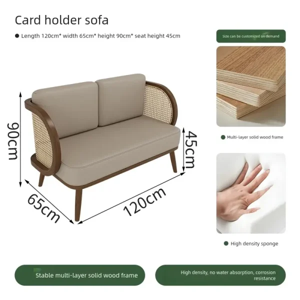 120cm restaurant rattan sofa dimensions