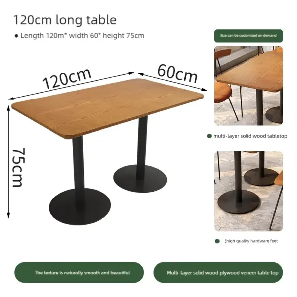 120cm restaurant rectangular table dimensions