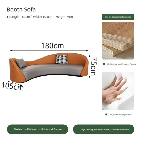 180cm hospitality lobby sofa dimensions
