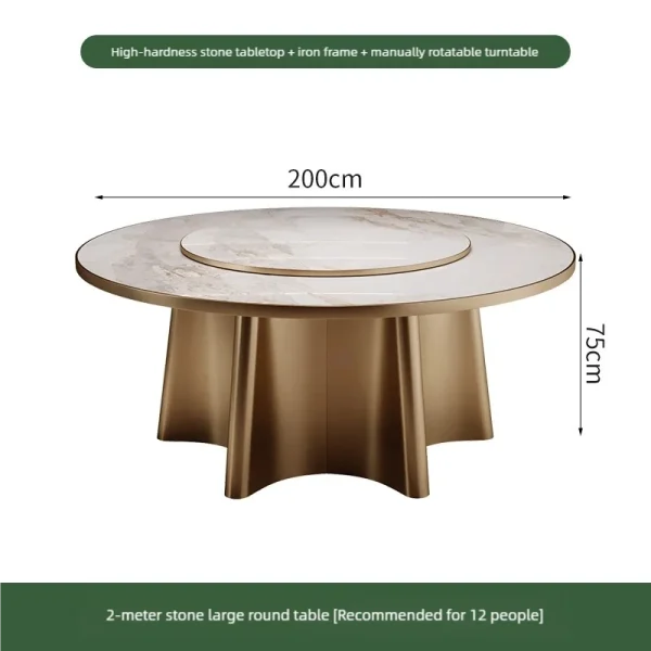 Conjunto de mesa de jantar redonda de hotel moderno e luxuoso para salas de banquetes e restaurantes