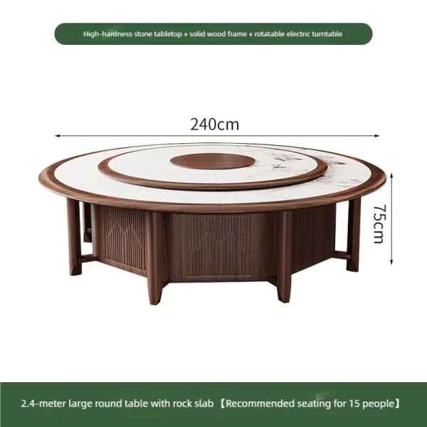 2.4m hotel electric rotating table dimensions
