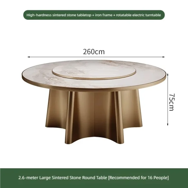 Conjunto de mesa de jantar redonda de hotel moderno e luxuoso para salas de banquetes e restaurantes