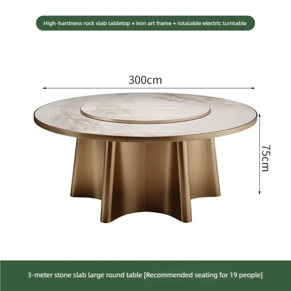 Conjunto de mesa de jantar redonda de hotel moderno e luxuoso para salas de banquetes e restaurantes