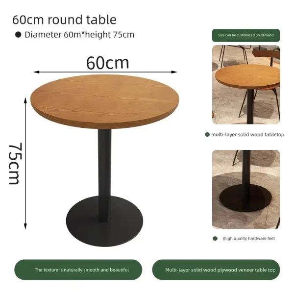 60cm restaurant round table dimensions