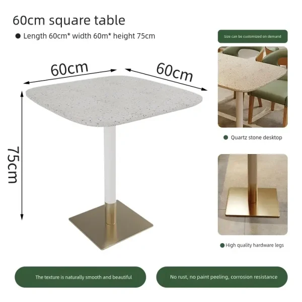 60cm restaurant square table dimensions