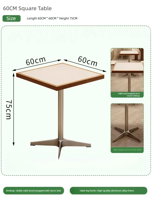 60cm restaurant square table dimensions