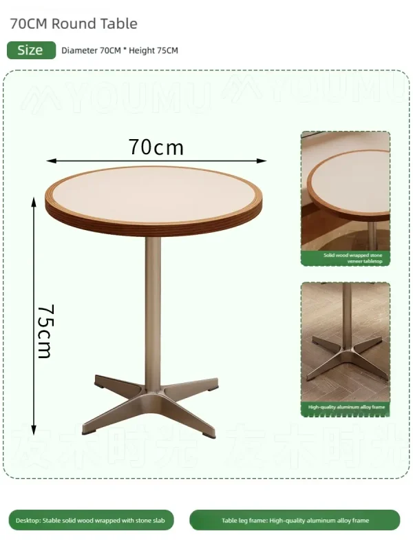 70cm restaurant round table dimensions