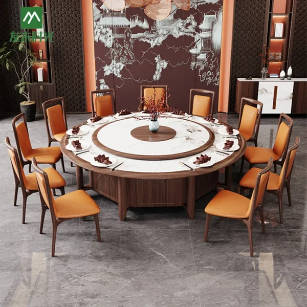 Wholesale hotel round dining table set (2)