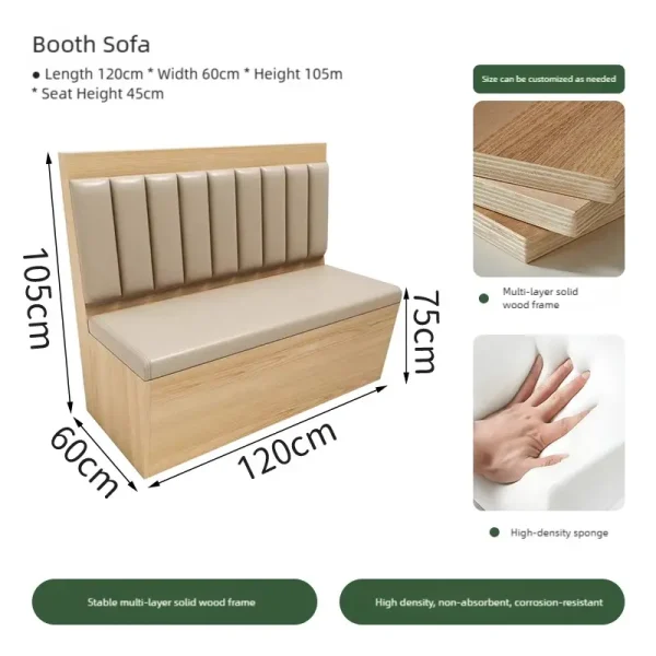 Wholesale Modern Restaurant Furniture Set – Including Booth Sofa, Table, and Chairs