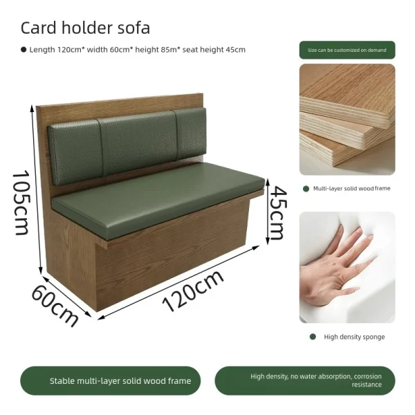 booth sofa dimensions