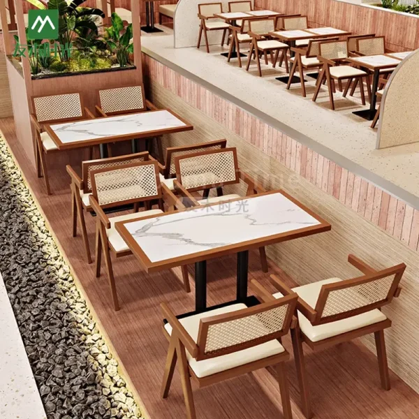 commercial restaurant table and chair set (3)