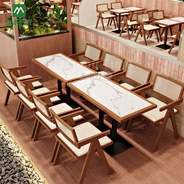 commercial restaurant table and chair set (4)