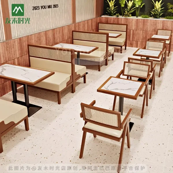 commercial restaurant table and chair set (5)