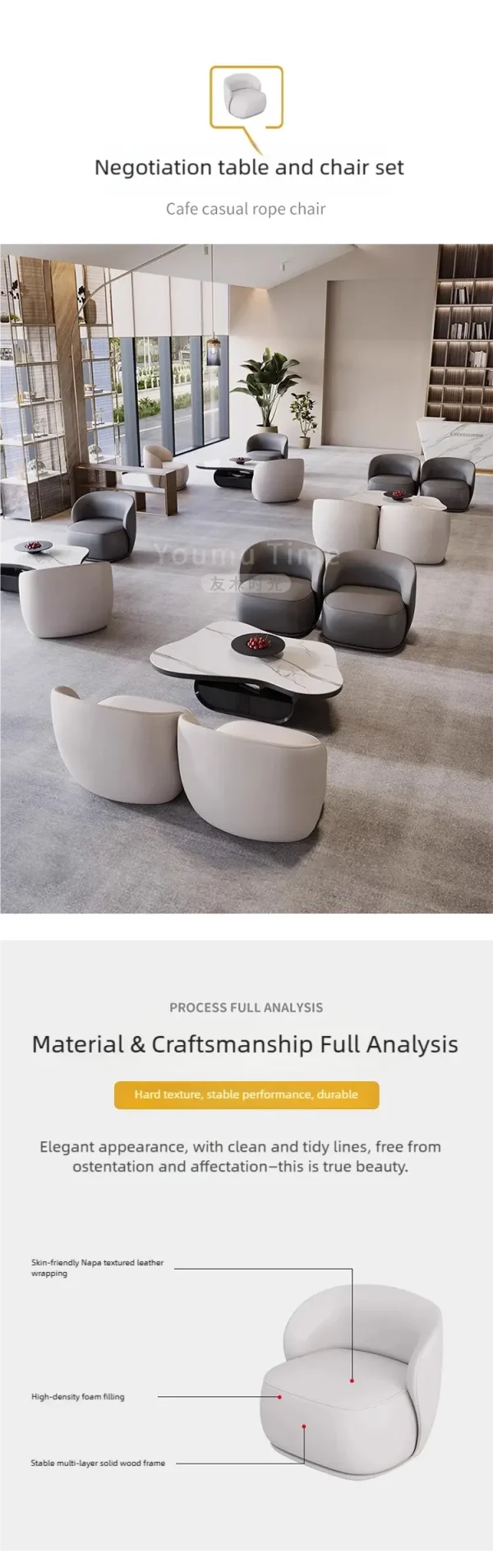 Wholesale Modern Lounge Furniture Set for Office Reception, Commercial Lobby, or Living Room