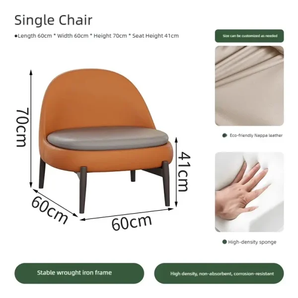 hospitality lobby single sofa dimensions