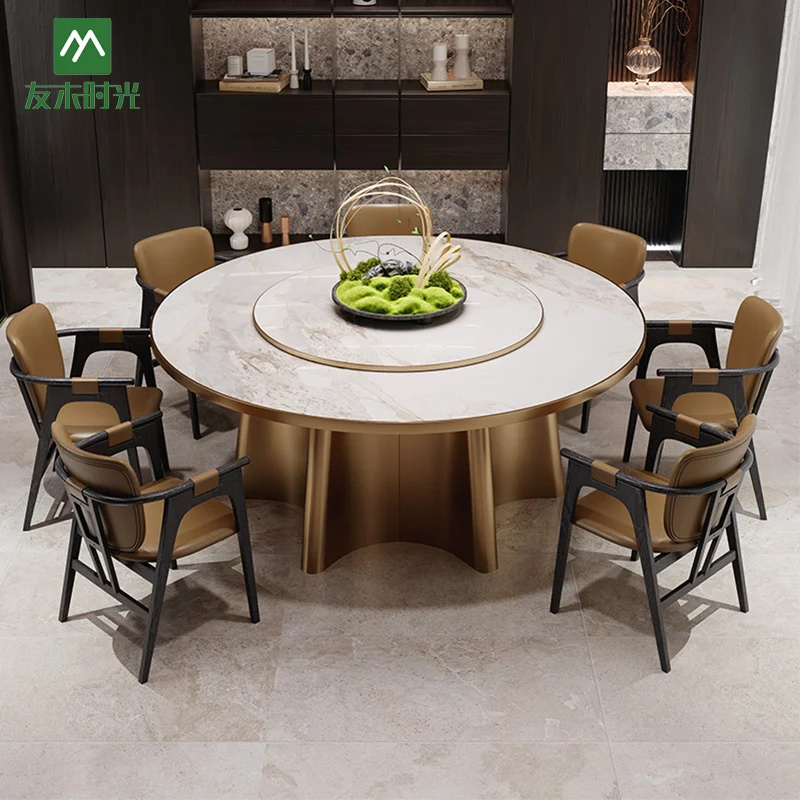 Exquisite Large Round Dining Table Set Factory Direct Sales - 图片 4