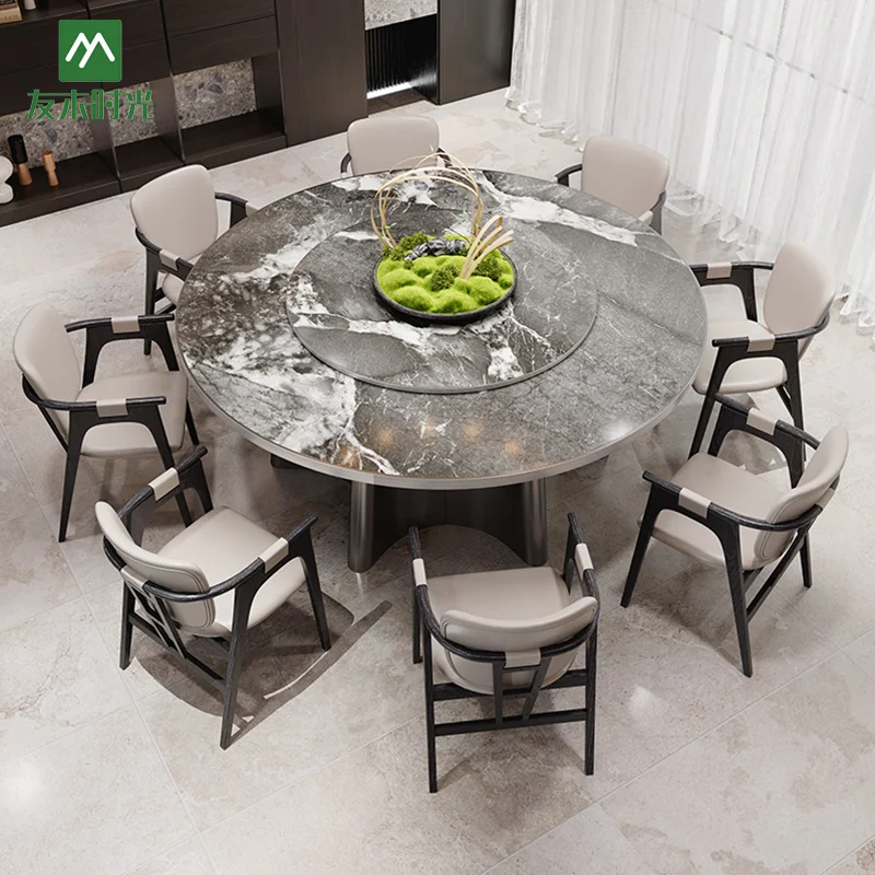 Exquisite Large Round Dining Table Set Factory Direct Sales - 图片 2