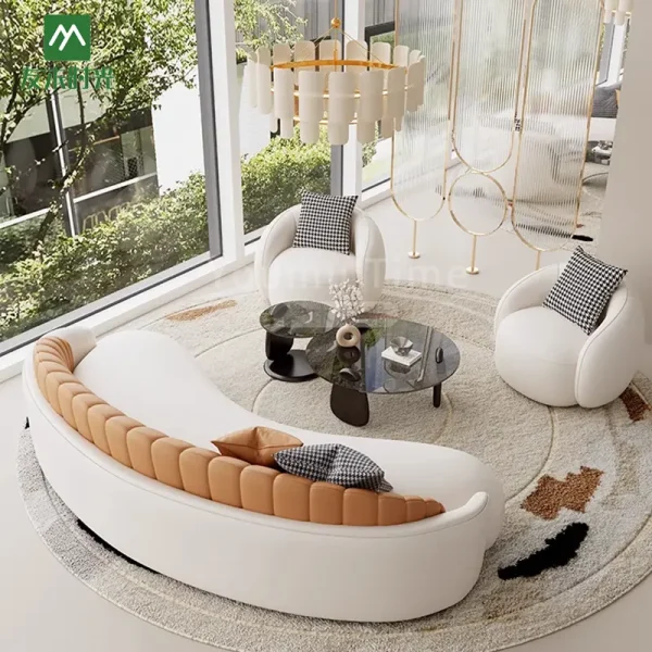 modern lobby sectional sofa set (2)