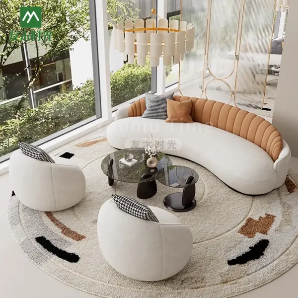 modern lobby sectional sofa set (3)