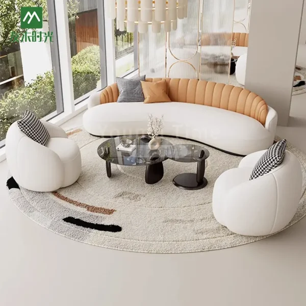 modern lobby sectional sofa set (4)