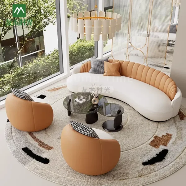 modern lobby sectional sofa set (5)