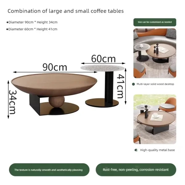 nesting coffee table dimensions