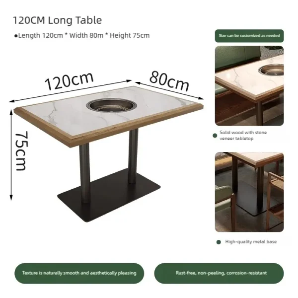 Commercial Hot Pot Restaurant Furniture Wholesale – Built-in Induction Hot Pot Tables, Comfortable Chairs & Booth Sofas - Image 9