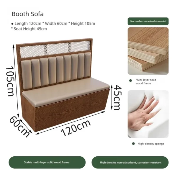 Wholesale Restaurant Tables and Chairs with Natural Wood and Rattan Backs