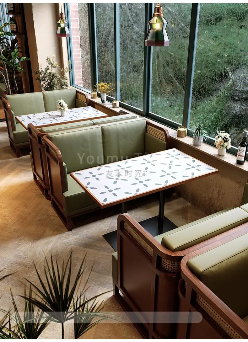 restaurant booth sofa details(2)