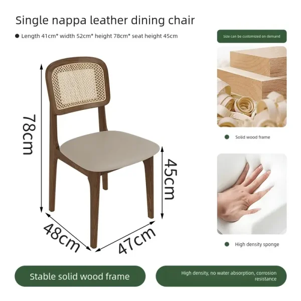 restaurant chair dimensions