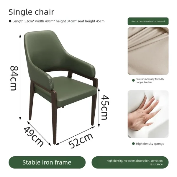 restaurant chair dimensions