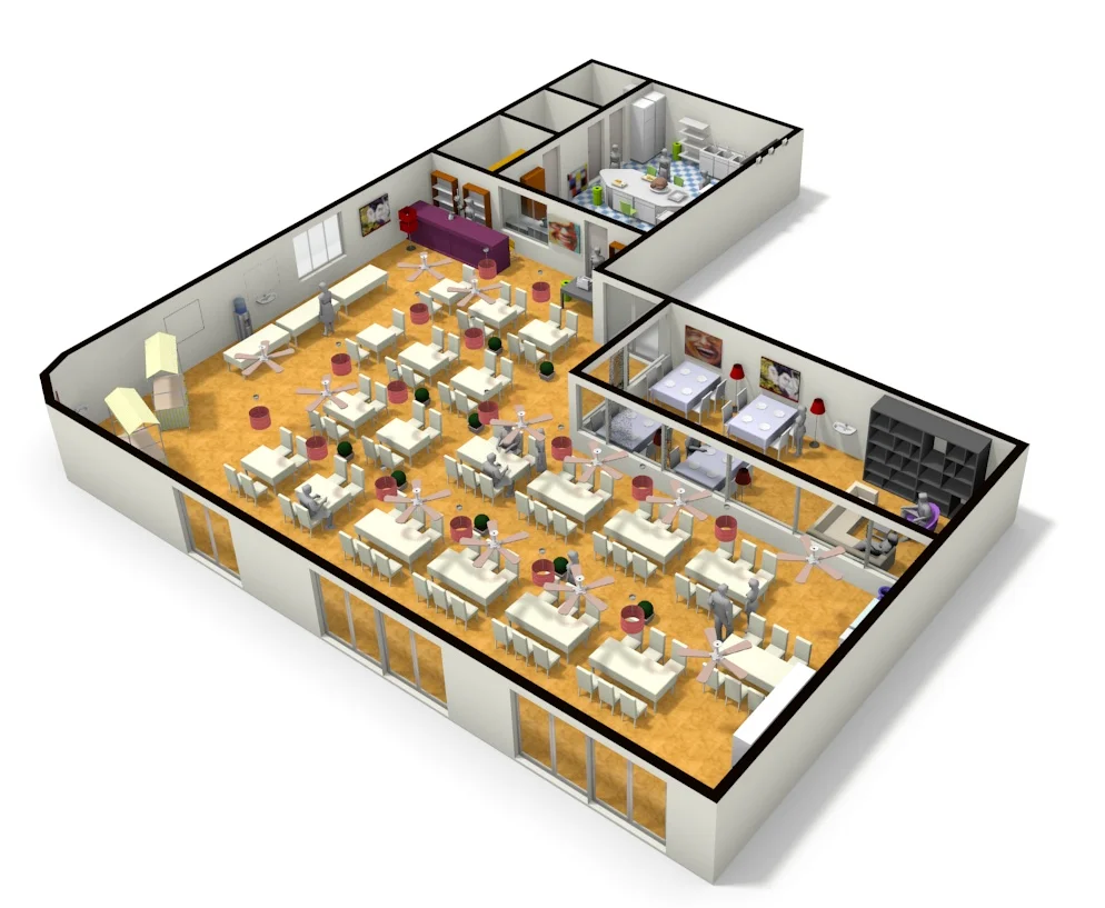 restaurant space layout