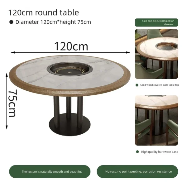 round hot pot table​ dimensions