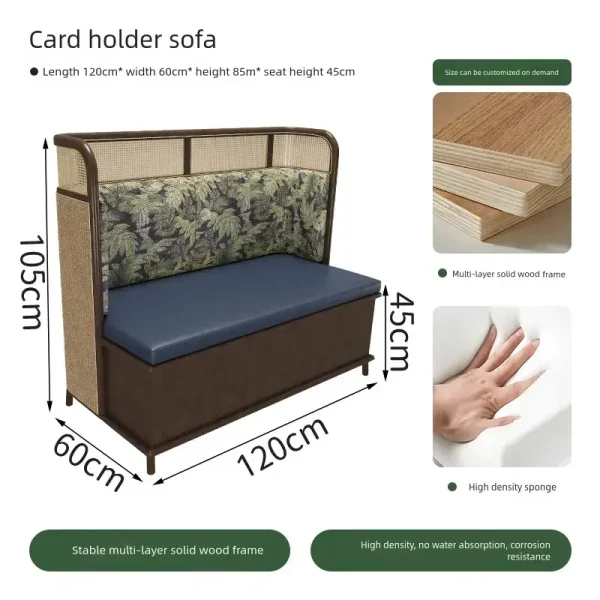 straight booth sofa dimensions
