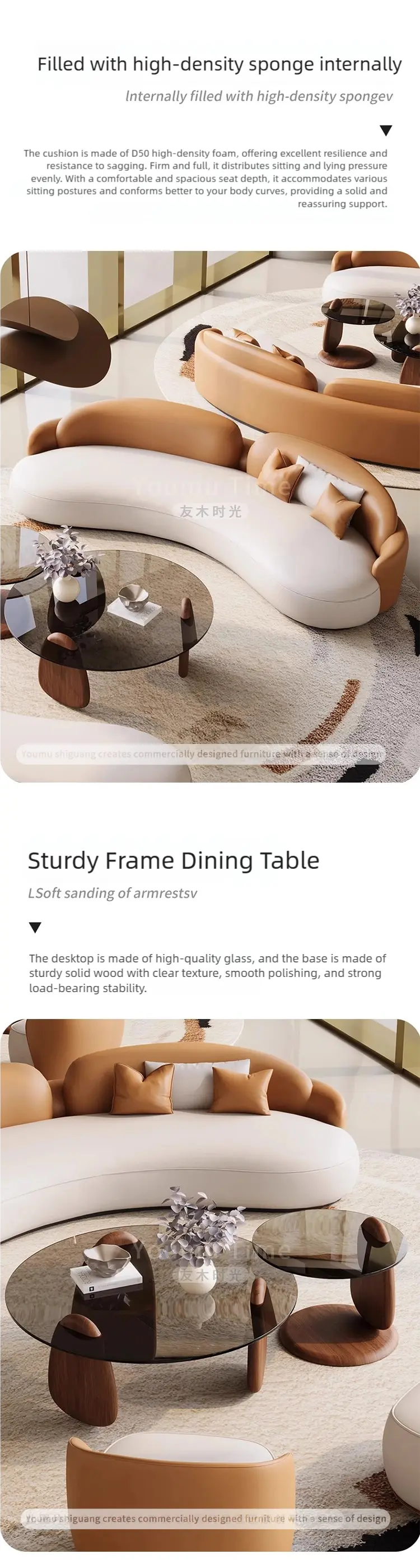 u-shaped leisure sofa set (4)