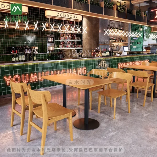 wholesale restaurant table and chair set (2)