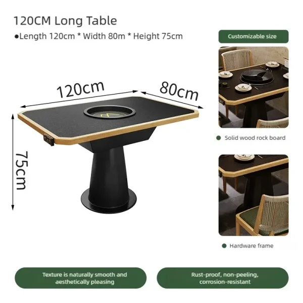 120cm hot pot desk