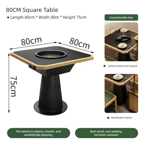 80cm hot pot desk