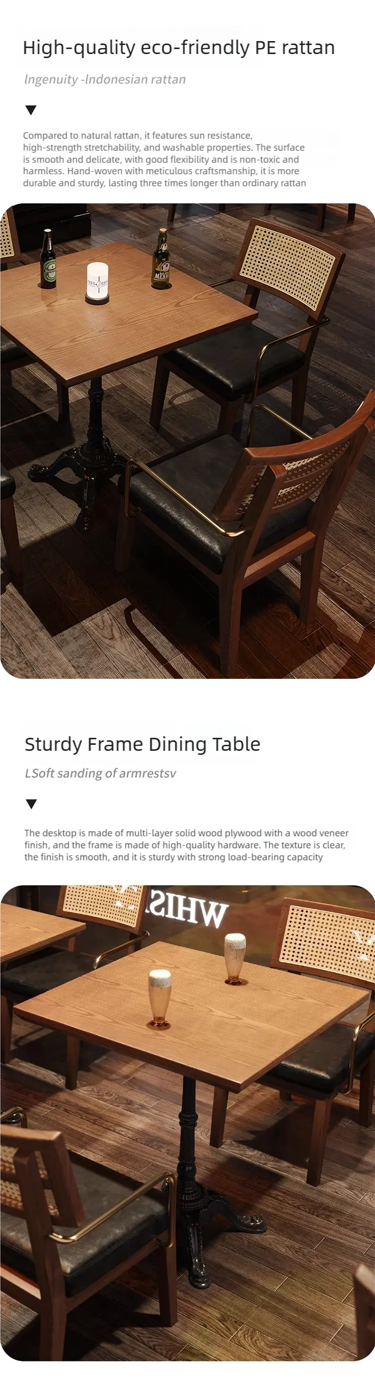 details of pub table and chair set (4)