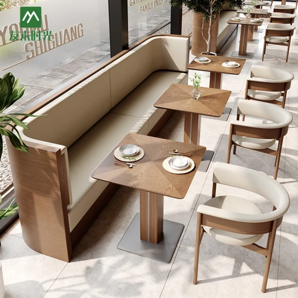 Bulk Restaurant Furniture Supply - Novel Booth, Table and Chair Sets; Customizable for Commercial Project