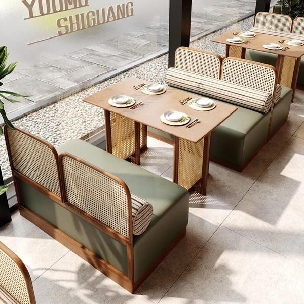 Wholesale Rattan Design Restaurant Furniture, Southeast Asian style - Booths, Rattan Table and Chair