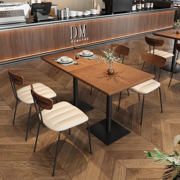 Bulk Coffee Shop Furniture Wholesale Simple and Retro Style – Restaurant Table and Chair Sets Manufacturer