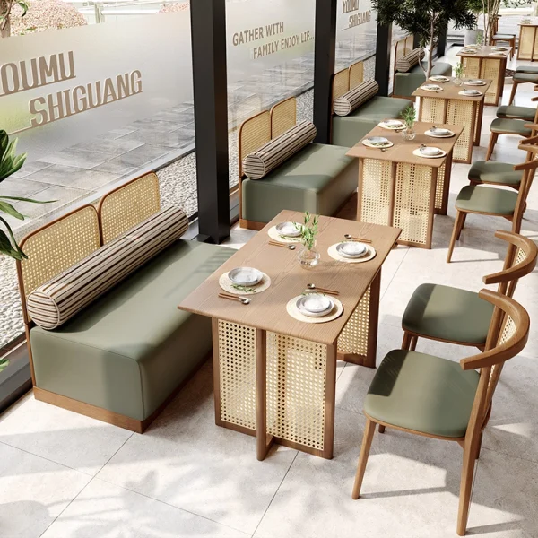 Wholesale Rattan Design Restaurant Furniture, Southeast Asian style - Booths, Rattan Table and Chair
