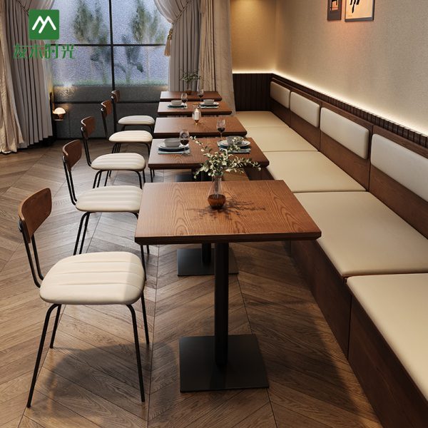 Bulk Coffee Shop Furniture Wholesale Simple and Retro Style – Restaurant Table and Chair Sets Manufacturer