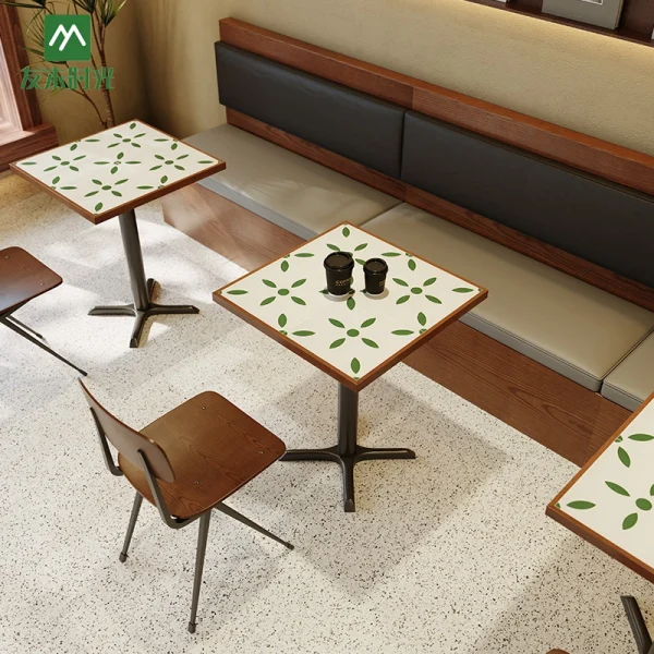 Wholesale Customizable Patterned Cafe Table and Chair Set 122-3 – Minimalist and Easy to Lay Out