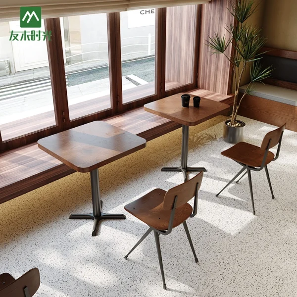 Wholesale Minimalist Retro Cafe Furniture - Including Table, Chair, and Booth Sofa
