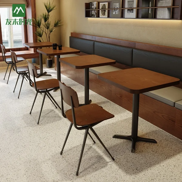 Wholesale Minimalist Style Restaurant Furniture Set, Cafe and Dessert Shop Table and Chair Sets - OEM and ODM Support