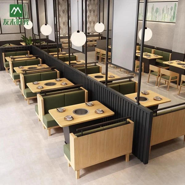 Wholesale Modular Hot Pot Restaurant Tables and Chairs